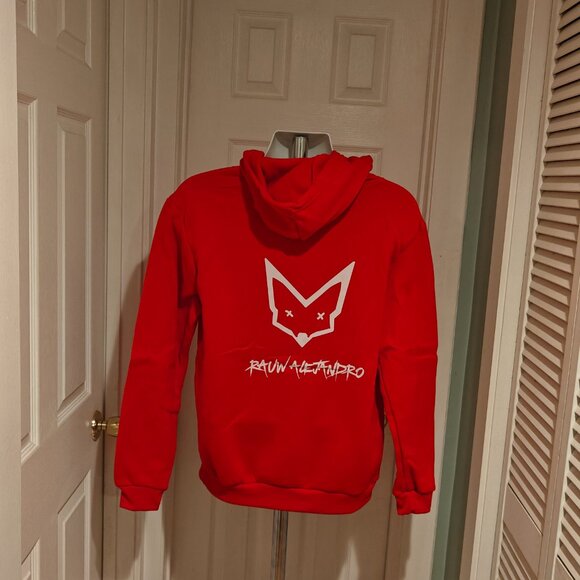 Rauw Alejandro Red Hoodie Men Woman Size L Harajuku Pullover Streetwear Unisex - Picture 6 of 9